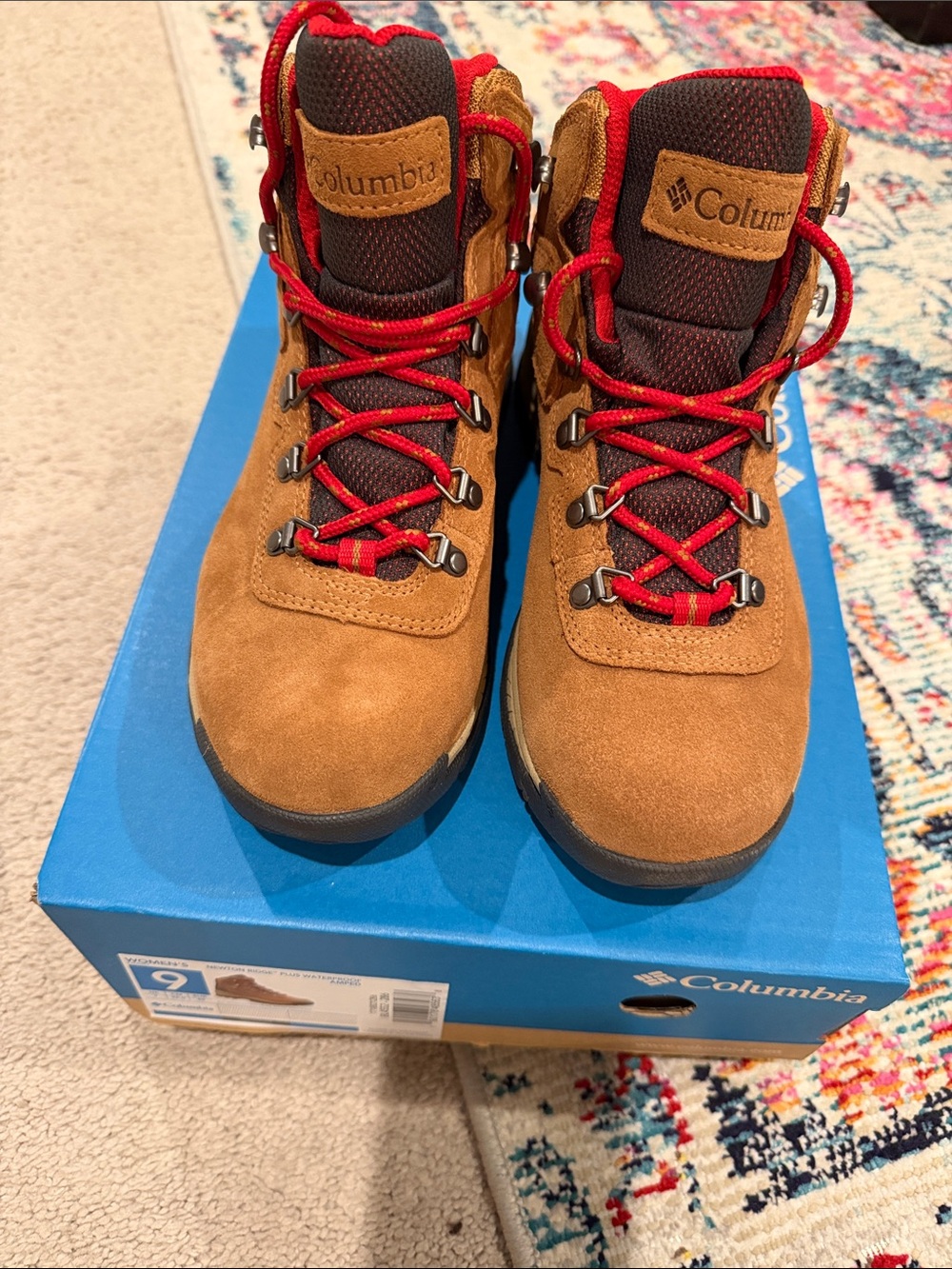 Columbia Women’s Tan and Red Trail Boots